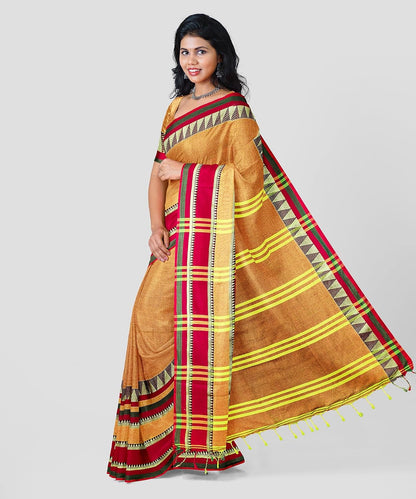 Handloom Saree With Unstitched Running Blouse Piece