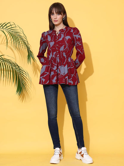 Sheetal Associates Women's Top Shirt Stylish Trendy for Girls | Floral Printed Top | Lightweight Day Comfort