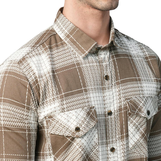 Exclusive Checked Double Pocket Full Sleeves Shirt