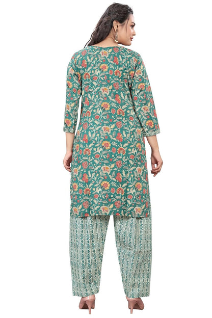 Rajnandini Women Brown Cotton Printed Ready To Wear