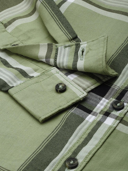 The Indian Garage Co Men's Cotton Slim Fit Checkered
