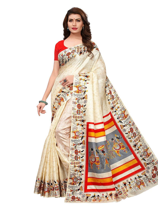 Women's Art Silk Saree With Blouse Piece