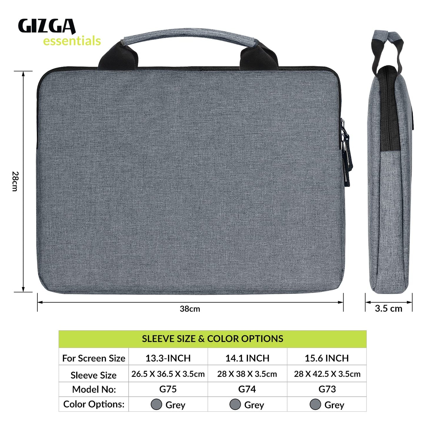 Gizga Essentials 14.1 Inch Laptop Sleeve Case