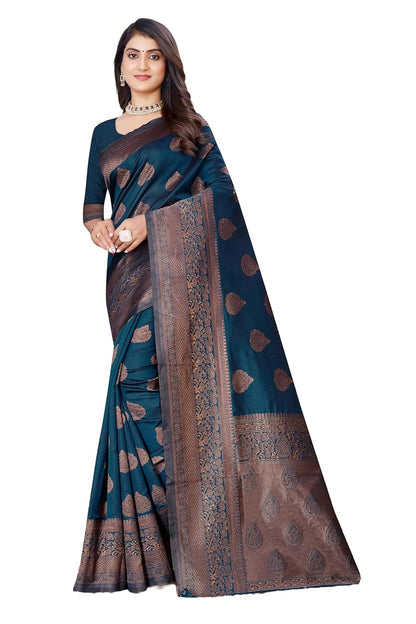 Women's Banarasi Sarees With Blouse Piece