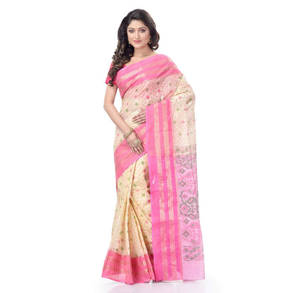 Women's Tant Cotton Saree Without Blouse Piece