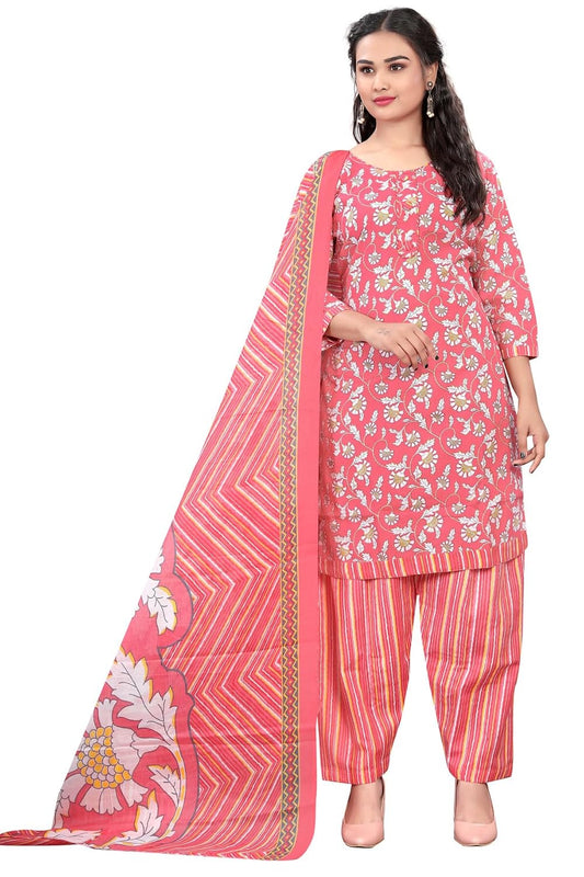 Rajnandini Women Brown Cotton Printed Ready To Wear