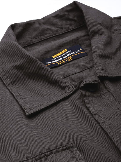 The Indian Garage Co Men's Cotton Slim Fit Solid