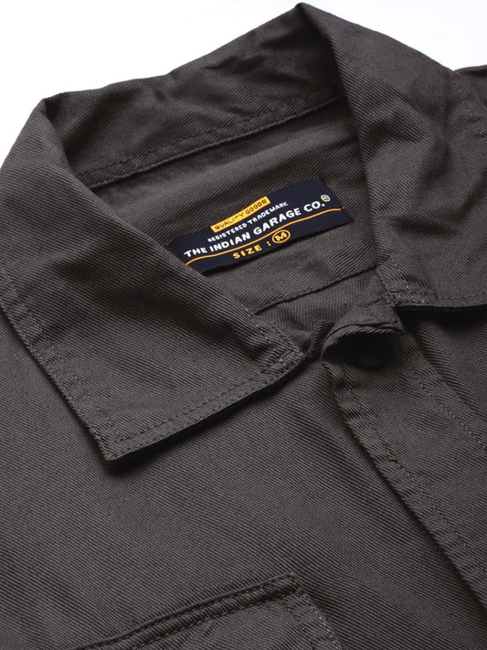 The Indian Garage Co Men's Cotton Slim Fit Solid
