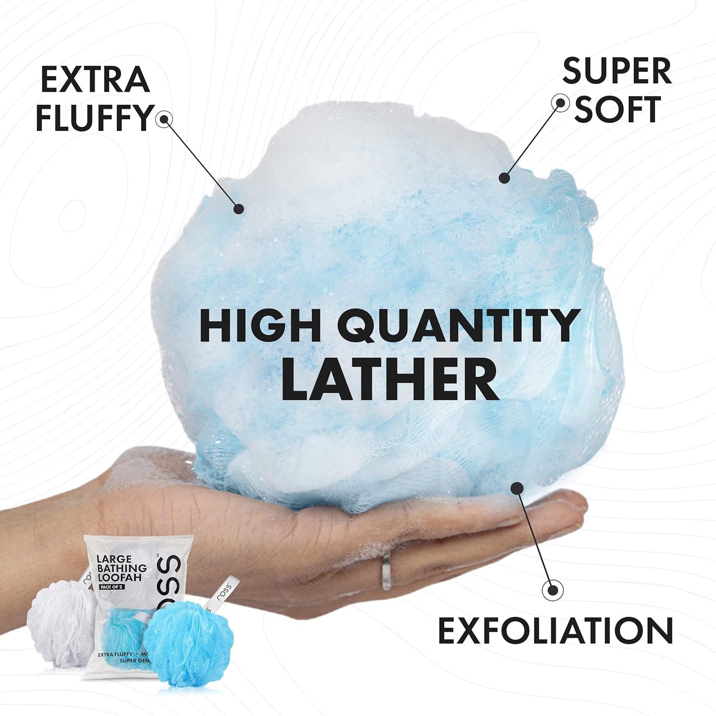ross Large Bath Loofah Sponge Scrubber Exfoliator