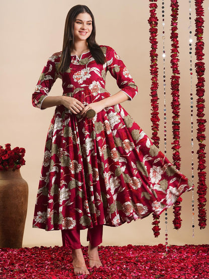 ANNI DESIGNER Women Rayon Blend Kurta & Pant