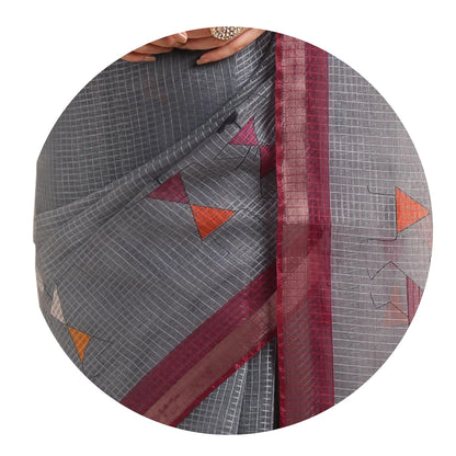 Women's Kota Floral Printed Saree with Blouse Piece