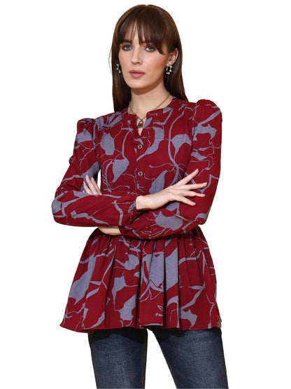 Sheetal Associates Women's Top Shirt Stylish Trendy for Girls | Floral Printed Top | Lightweight Day Comfort