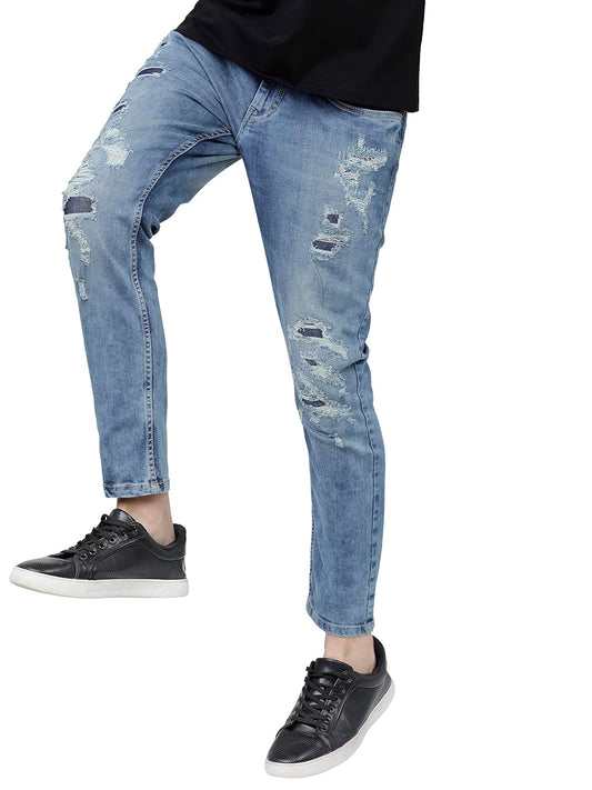 KETCH Men's Tapered Fit Mid Rise Jeans