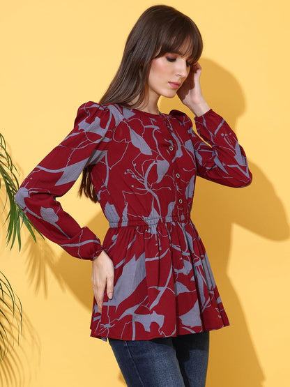 Sheetal Associates Women's Top Shirt Stylish Trendy for Girls | Floral Printed Top | Lightweight Day Comfort