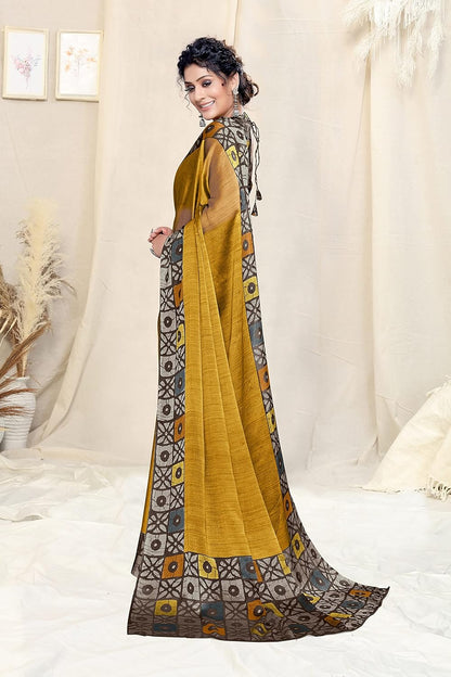 Printed Women's Saree with Blouse Piece