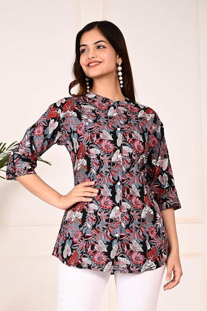 Gudwear Printed Shirt Style Top Women l Stylish Shirt