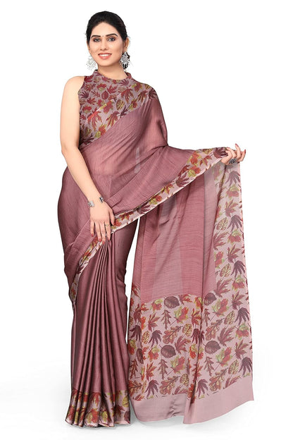 Chiffon Printed Women Saree with Blouse Piece