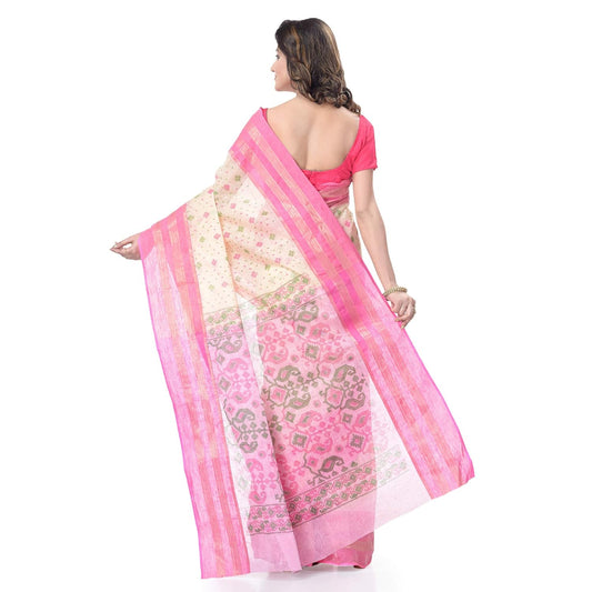 Women's Tant Cotton Saree Without Blouse Piece