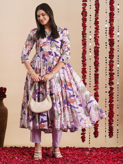 ANNI DESIGNER Women Rayon Blend Kurta & Pant