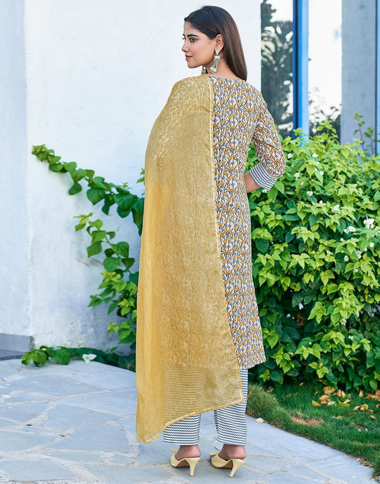 SIRIL Women's Cotton Blend Printed