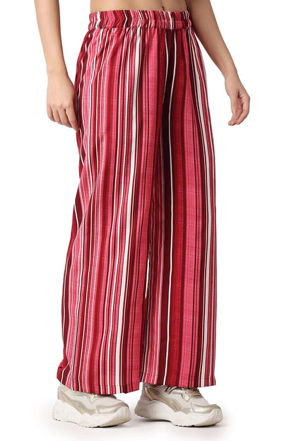 POPWINGS Casual Floral Printed Loose Fit Trousers