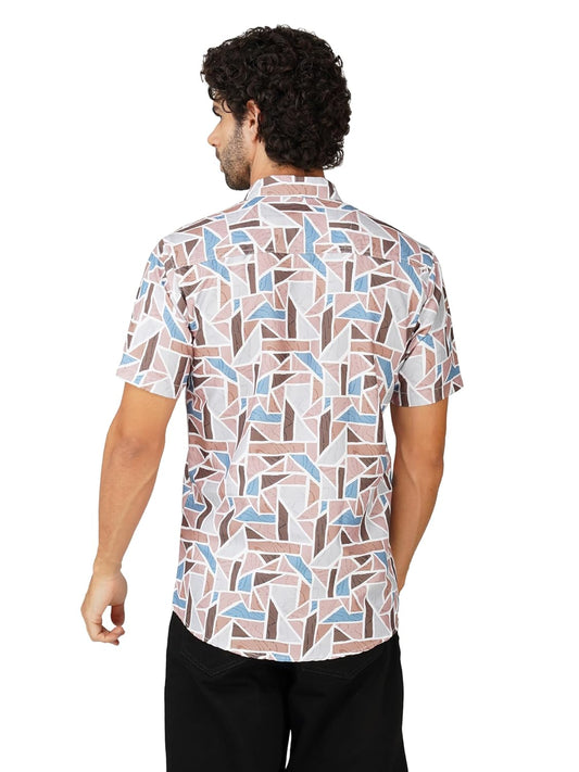 BASE 41 Men's Printed Half Sleeve Stylish Latest