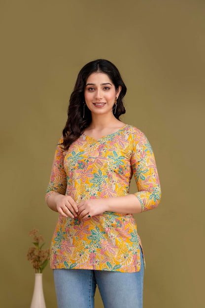 New Printed Short Kurti and top for Women and Girls