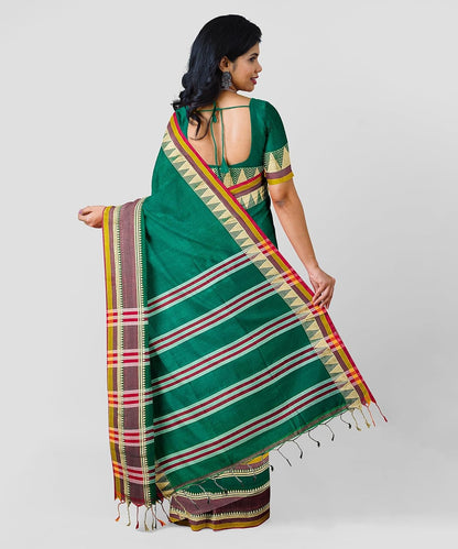 Handloom Saree With Unstitched Running Blouse Piece