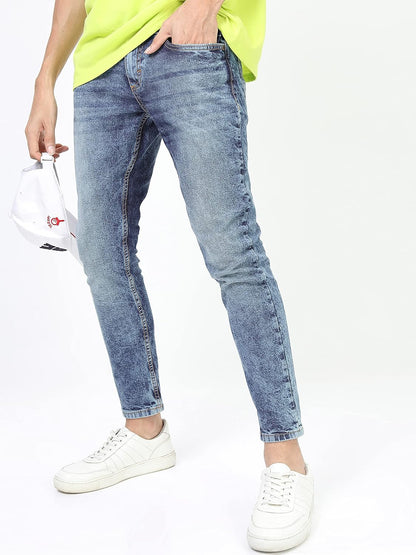 KETCH Men's Skinny Fit Mid Rise Jeans (Stretchable)