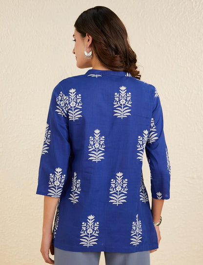 Myx Women's Cotton Printed A-line Short Kurti