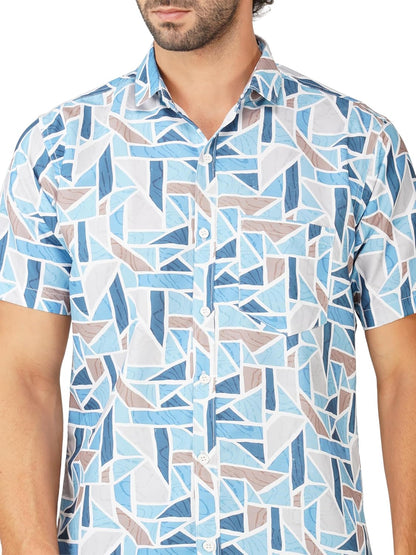 BASE 41 Men's Printed Half Sleeve Stylish Latest