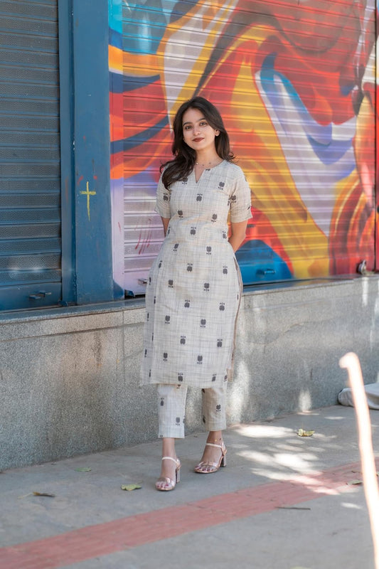 Women's Rayon Viscose Straight Printed Kurta with Pant