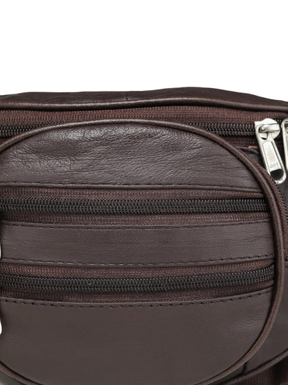 London Real Leather Brown Waist Bag Fanny Bag