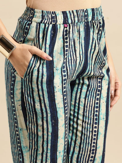 ANNI DESIGNER Women'S Cotton Blend Kurta With Pant