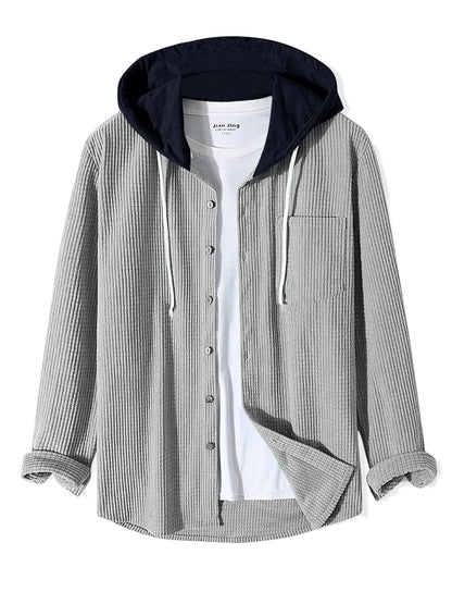 Monk Men's Solid Regular Fit Shirt | Shirt with Hood