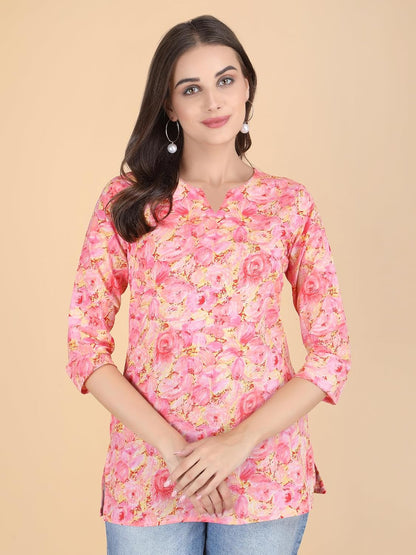 PIDAVLIYA'S Indian Women's Tunics Tops Cotton