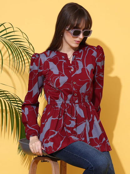 Sheetal Associates Women's Top Shirt Stylish Trendy for Girls | Floral Printed Top | Lightweight Day Comfort