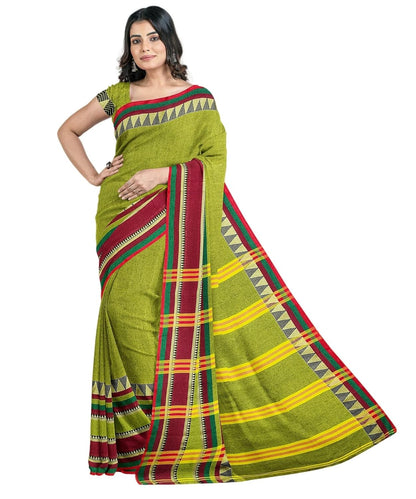 Handloom Saree With Unstitched Running Blouse Piece