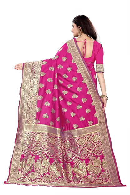 Women's Banarasi SareeSilk Saree With Blouse Piece