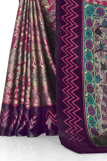 Chiffon Printed Women Saree with Blouse Piece