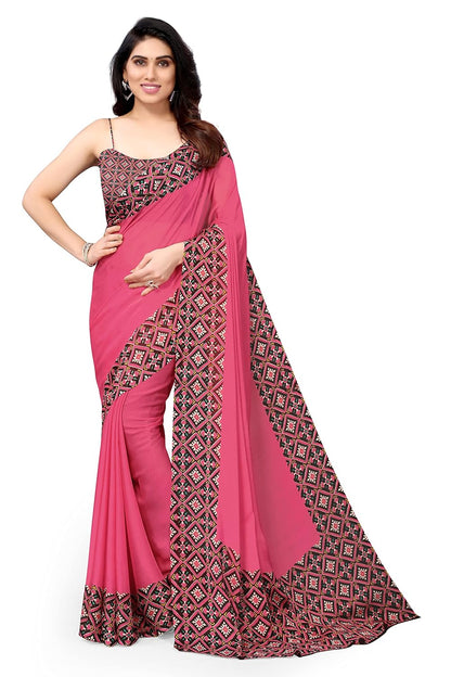 Printed Women's Saree with Blouse Piece