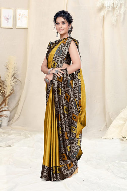 Printed Women's Saree with Blouse Piece