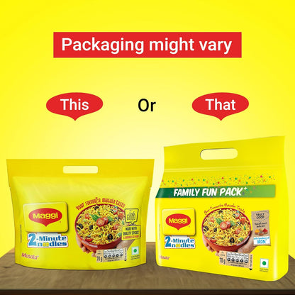 MAGGI 2-Minute Instant Noodles,Masala Noodles, Favourite Masala Taste, 560 g Pouch | 8 Packs