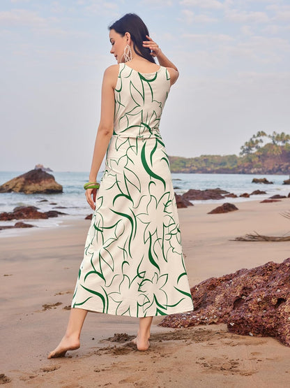 PURVAJA Women’s Twisted Maxi Length Dress