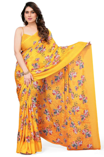 Floral Printed Saree with Blouse Piece