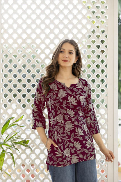PURSHOTTAM WALA Women Floral Printed Rayon
