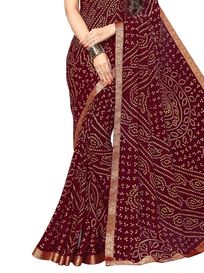 Women's Chiffon Saree With blouse