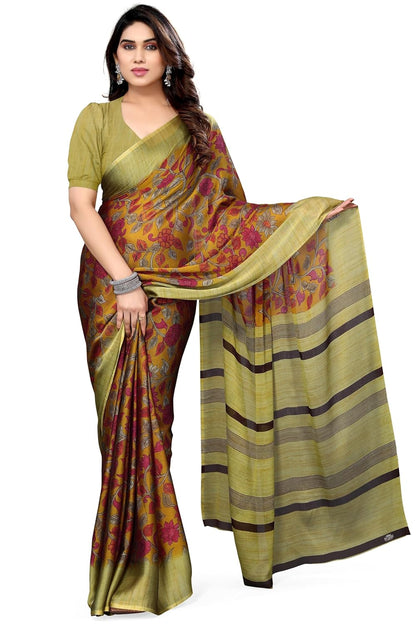 Floral Printed Saree with Blouse Piece