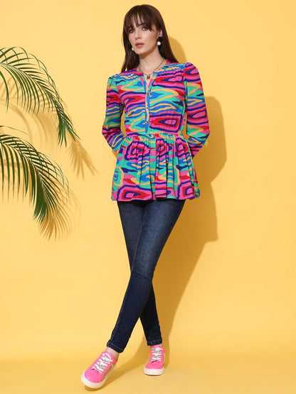 Sheetal Associates Women's Top Shirt Stylish Trendy for Girls | Floral Printed Top | Lightweight Day Comfort
