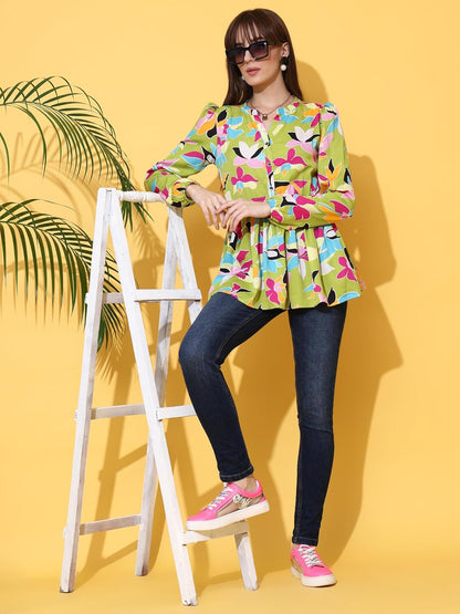 Sheetal Associates Women's Top Shirt Stylish Trendy for Girls | Floral Printed Top | Lightweight Day Comfort